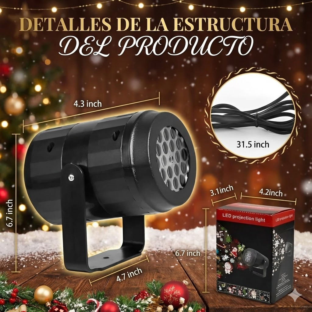 🎄Proyector de Luces LED Navideño – Magia Instantánea en tu Hogar🎄